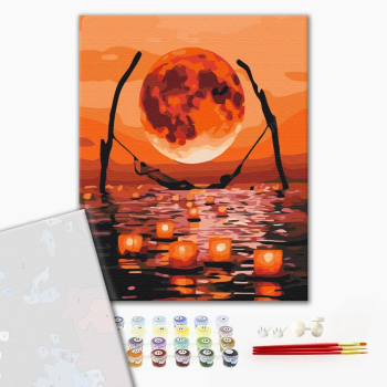 Картина по номерам Преміум картини - Місяць повного релаксу