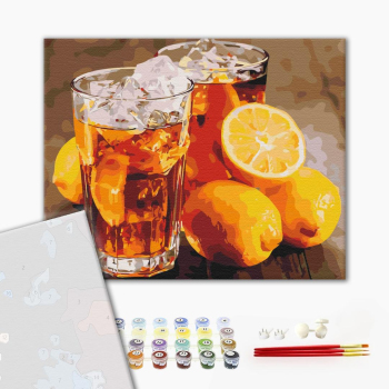 Картина по номерам Преміум картини - Охолоджуючий лимонад