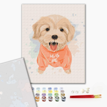 Картина по номерам Преміум картини - Песик дружок