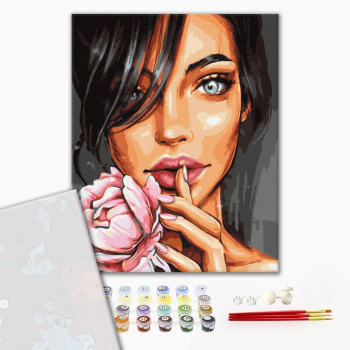 Картина по номерам Преміум картини - Портрет Рози
