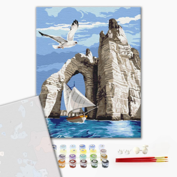 Картина по номерам Преміум картини - Прогулянка під скелями