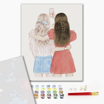 Картина по номерам Преміум картини - Селфі подружок