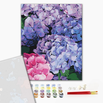Картина по номерам Преміум картини - Яскрава гортензія