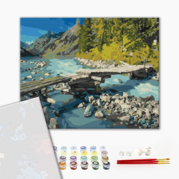 Картина по номерам Преміум картини - Гірський місточок