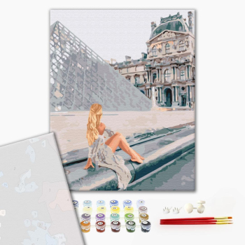 Картина по номерам Преміум картини - Красуня біля Лувру