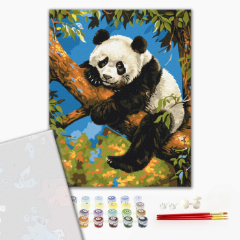 Картина по номерам Преміум картини - Лінива панда