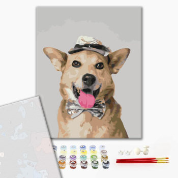 Картина по номерам Преміум картини - Містер Пес