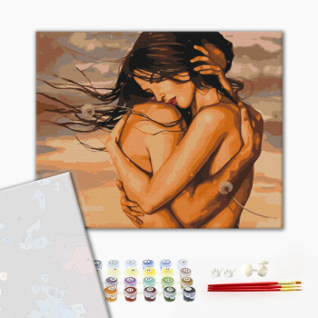 Картина по номерам Преміум картини - Обійми в кульбабках