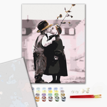 Картина по номерам Преміум картини - Перший поцілунок