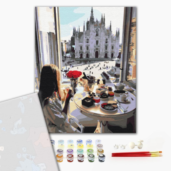 Картина по номерам Преміум картини - Сніданок в Мілані