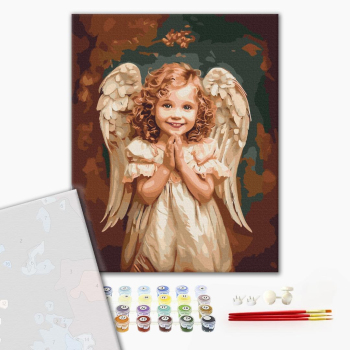 Картина по номерам Преміум картини - Янгольська посмішка