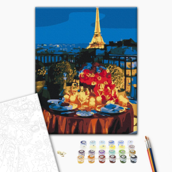 Картина по номерам Города - Побачення в Парижі