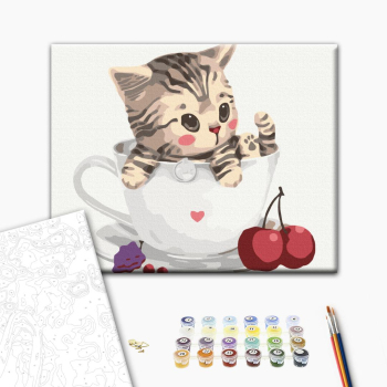 Котик в чашке