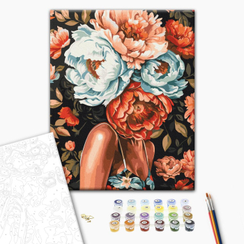 Картина по номерам Люди на картинах - Квітучі думки