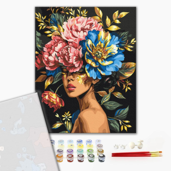 Картина по номерам Преміум картини - Квіткова гармонія