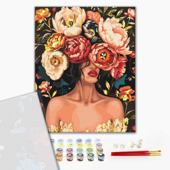 Картина по номерам Преміум картини - Корона з пелюсток