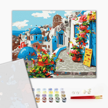 Картина по номерам Преміум картини - Літо Санторіні