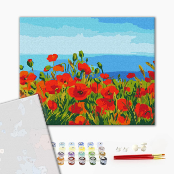 Картина по номерам Преміум картини - Поле маків. Клод Моне