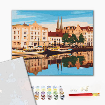 Картина по номерам Преміум картини - Старе місто німецького Любеку