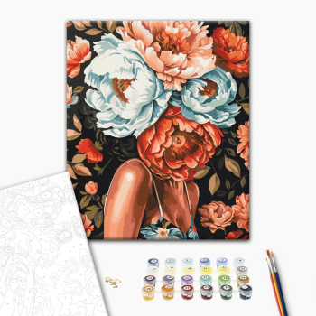 Картина по номерам Люди на картинах - Квітучі думки