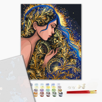 Картина по номерам Преміум картини - Золота німфа © Поліна Скурихіна