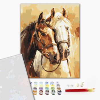Картина по номерам Преміум картини - Шляхетні коні