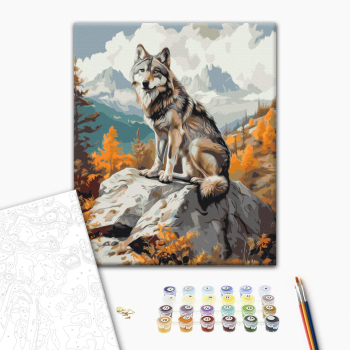 Картина по номерам Тварини, птахи та риби - Горный волк