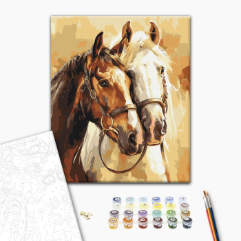 Картина по номерам Тварини, птахи та риби - Шляхетні коні