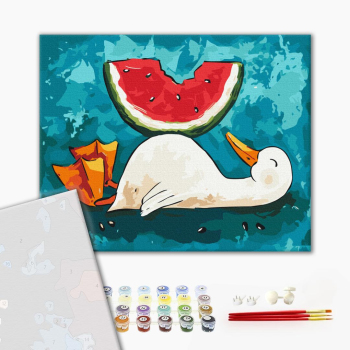 Картина по номерам Преміум картини - Кавуновий рай © ANNART