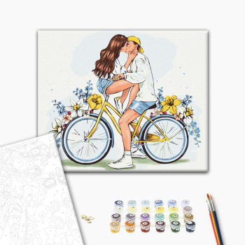 Картина по номерам Авторські колекції - Закохані на велосипеді © Alla Berezovska