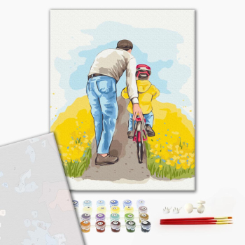 Картина по номерам Преміум картини - Разом з татом ©Alla Berezovska