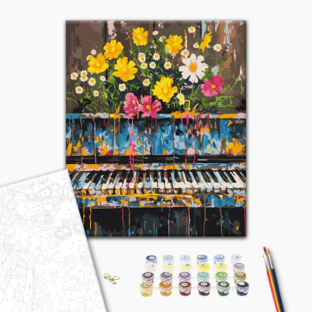 Картина по номерам Музика, музичні інструменти - Експресія музики