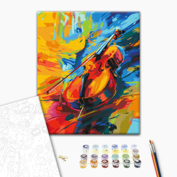 Картина по номерам Музика, музичні інструменти - Кольорова симфонія
