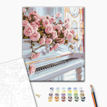 Картина по номерам Музика, музичні інструменти - Романтичне фортепіано