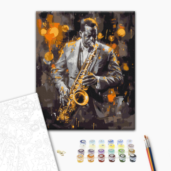 Картина по номерам Музика, музичні інструменти - Світ джазу