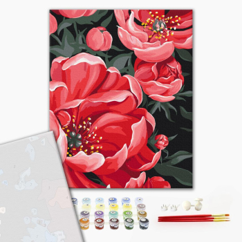 Картина по номерам Преміум картини - Квітковий етюд © LUNATART