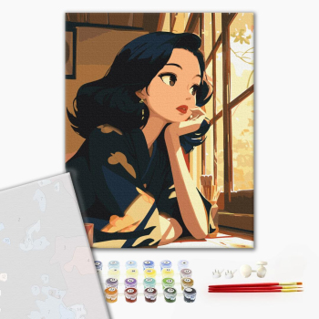 Картина по номерам Преміум картини - Спогади у вікні