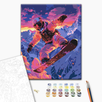 Картина по номерам Спорт - Сноубордист