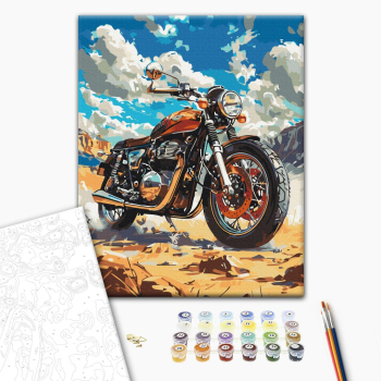 Картина по номерам Чоловічі - Ретро байк