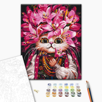 Кошка в лилиях ©Марианна Пащук