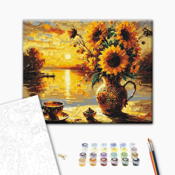 Подсолнухи на закате солнца © Oleg Loburak