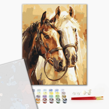 Картина по номерам Преміум картини - Шляхетні коні