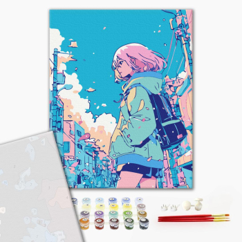 Картина по номерам Преміум картини - Дівчина з коміксу