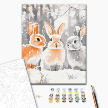 Зайчики в зимних шубках