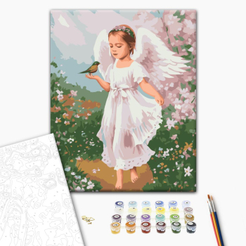 Ангелочек с птичкой