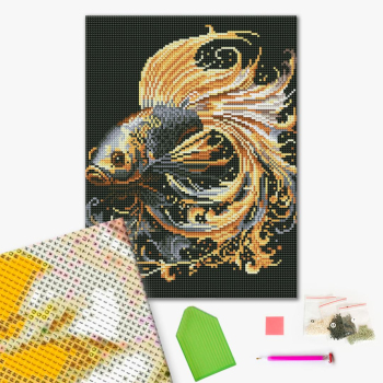 Алмазная мозаика 40x30 - Чарівна рибка