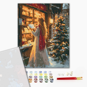 Картина по номерам Затишок, зима, Новий рік, Різдво - Час новорічних див