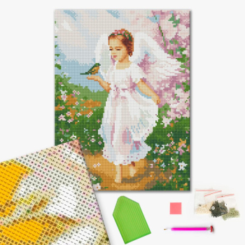 Ангелочек с птичкой