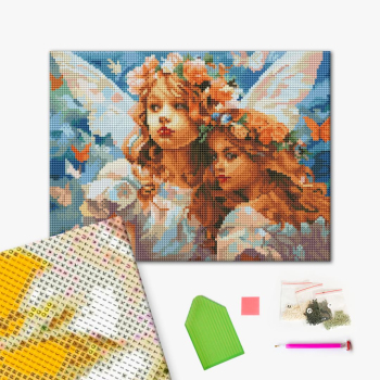 Ангелы в цветочных венках