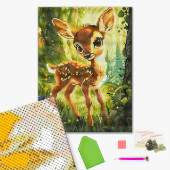 Алмазная мозаика 40x30 - Оленятко